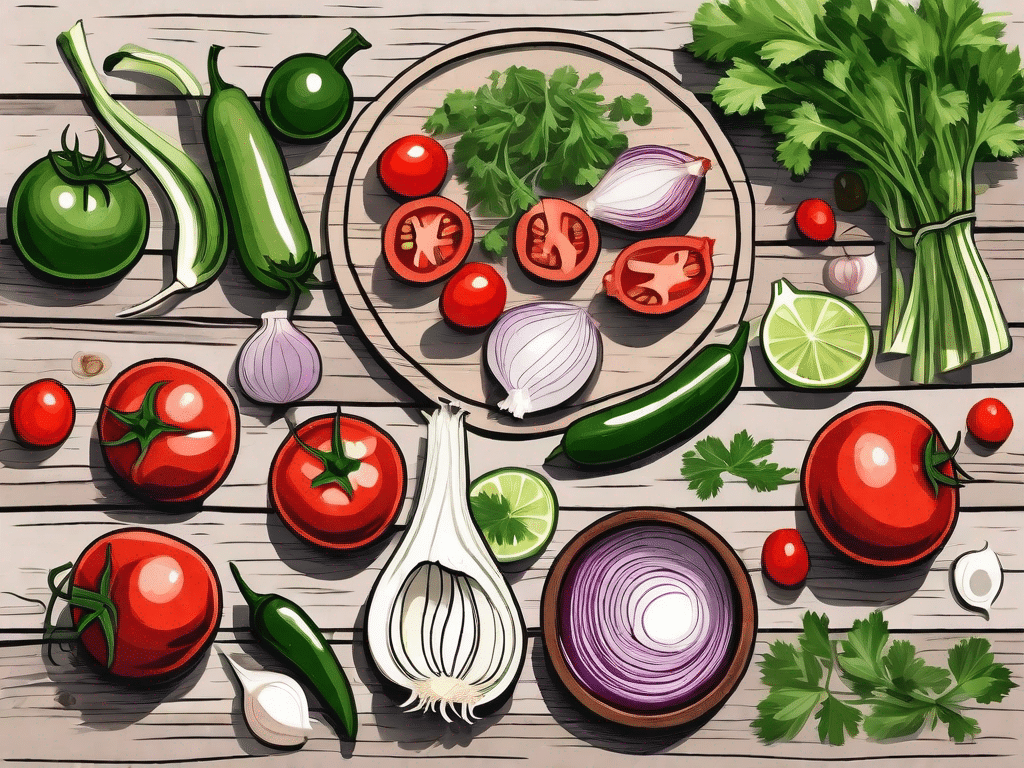 Various fresh ingredients like tomatoes